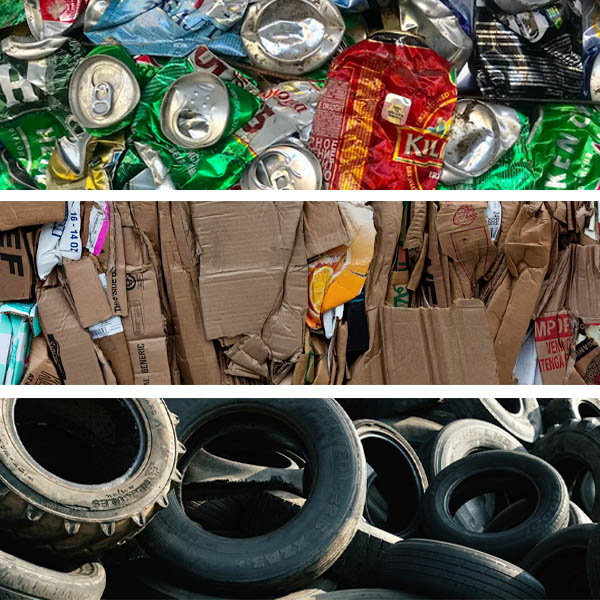Some common objects can be shredded: waste metal, waste paper, waste tires. These are all objects that can be recycled by shredder.