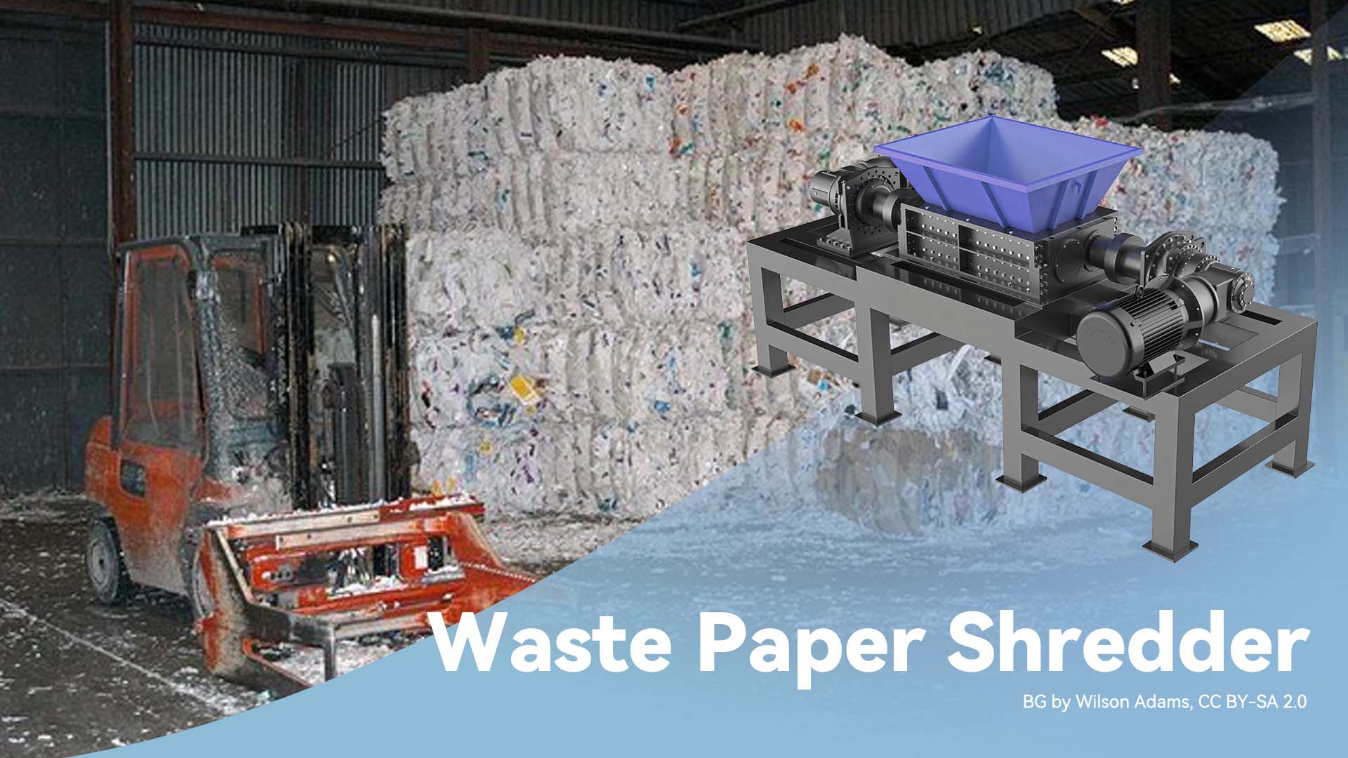 Waste paper shredder.