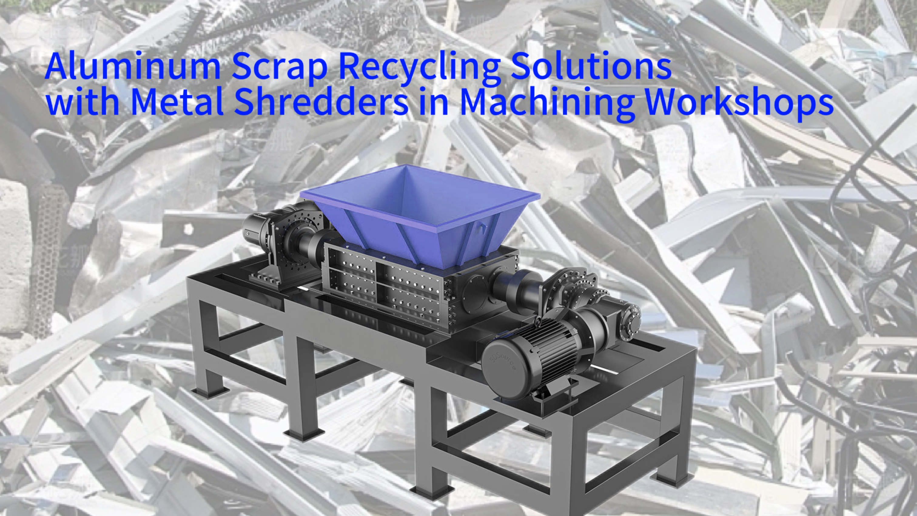 Aluminum Scrap Recycling Solutions with Metal Shredders in Machining Workshops