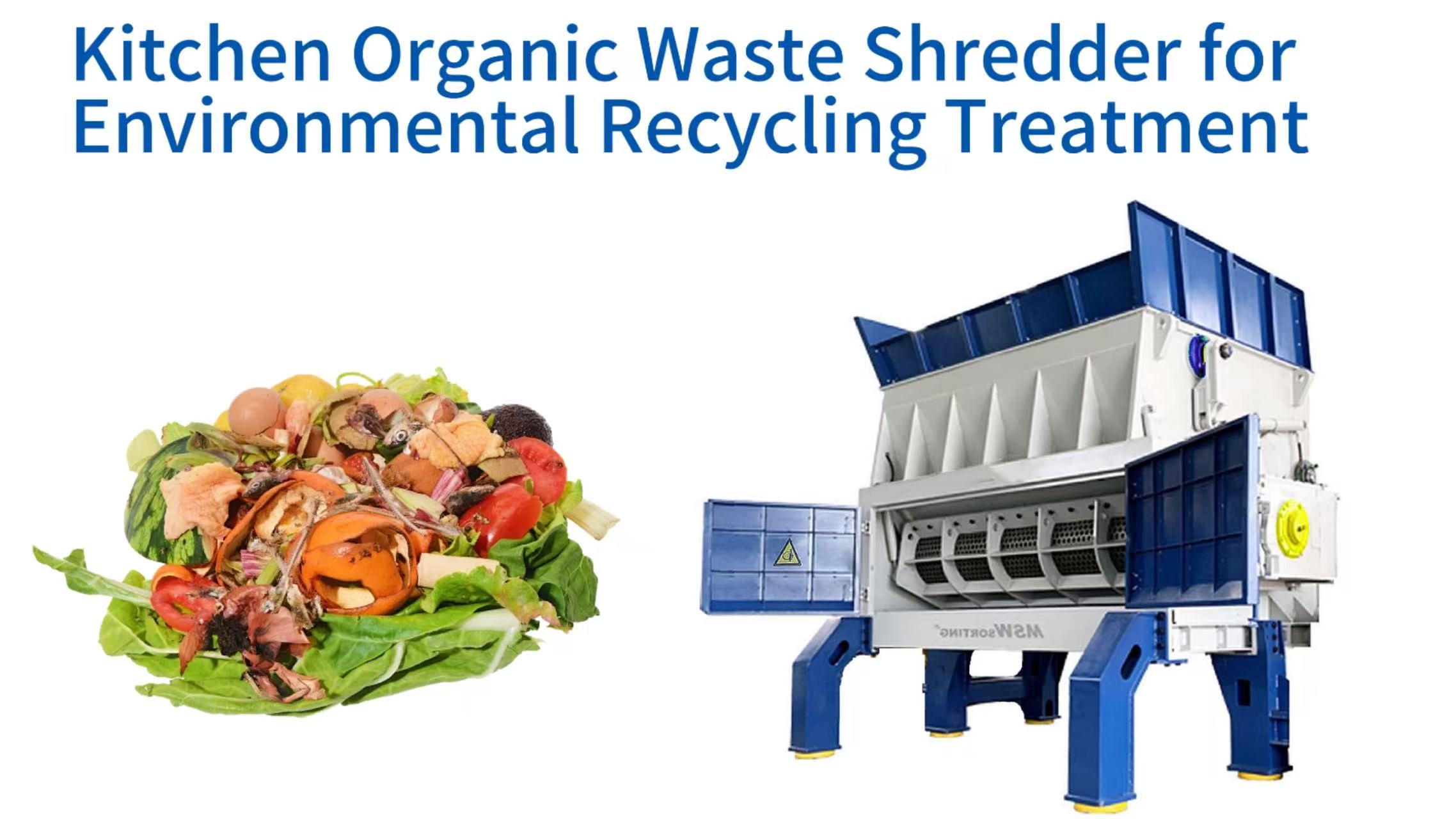 Kitchen Organic Waste Shredder for Environmental Recycling Treatment